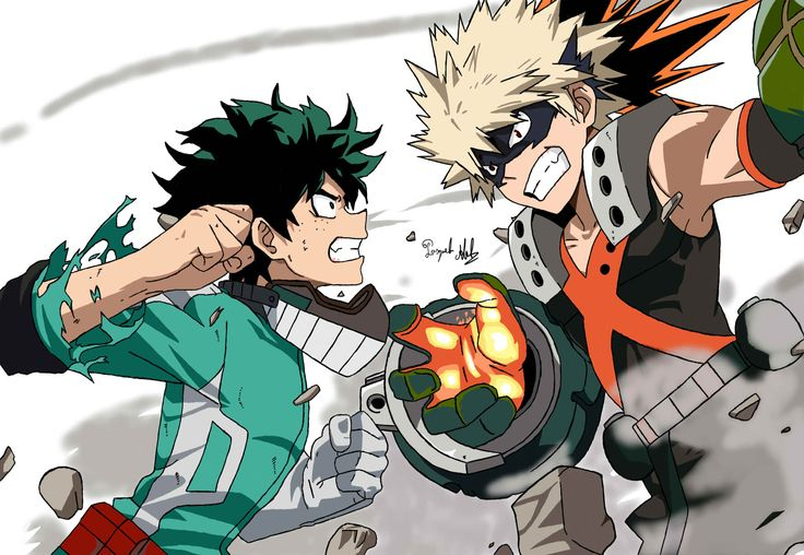 Izuku Midoriya (Deku) Vs Katsuki Bakugo (Kacchan) tout Coloriage Midoria