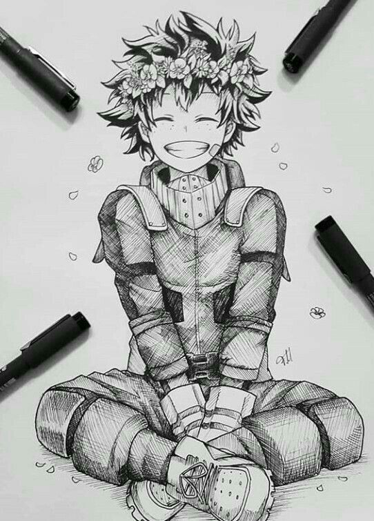 Izuku Midoriya | Heroes, Chibi, Dessin Manga Garçon avec Coloriage Midoria