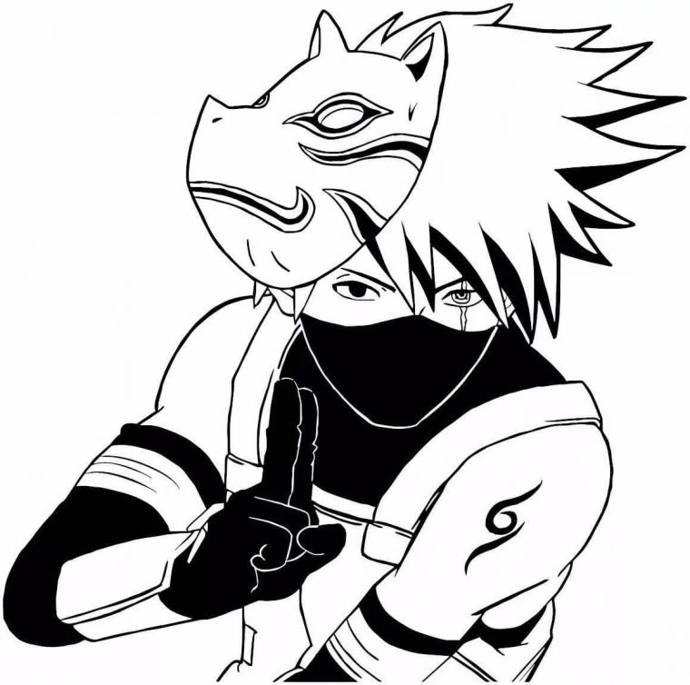 Kakashi Ausmalbilder. 50 Besten Druckbaren Malvorlagen dedans Coloriage De Kakashi