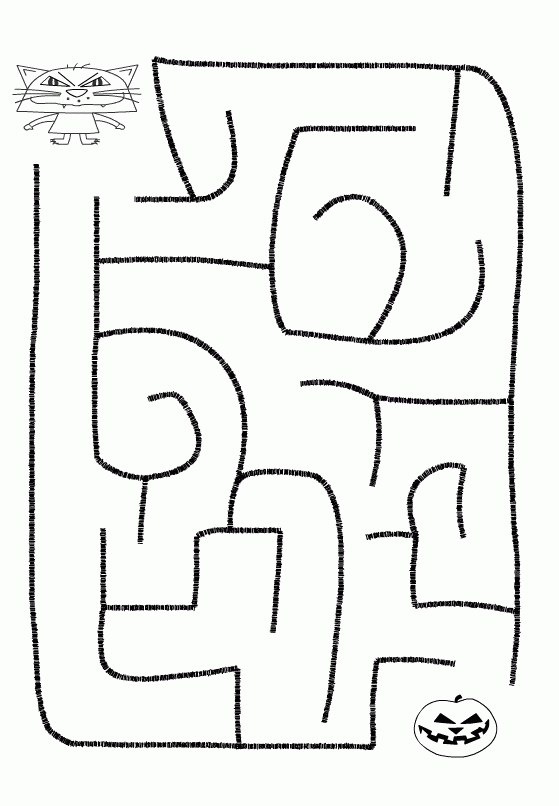 Labyrinthe Halloween Jeu À Imprimer Labyrinthes Jeux intérieur Coloriage Halloween Ce2