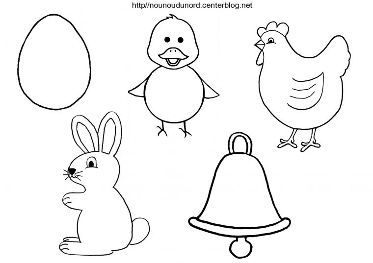 Lapins, Poules, Oeufs, Poussins, Clôches Coloriage,Gommettes intérieur Masque Poule De Paques A Imprimer