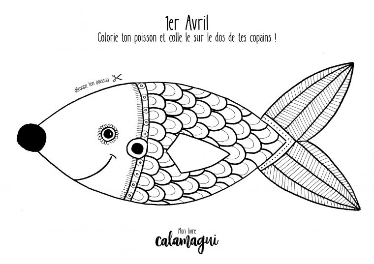 Le Poisson D'Avril À Colorier intérieur Coloriage Poisson Avril Tfou