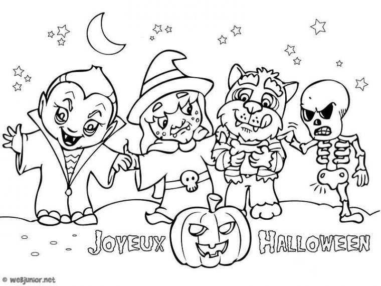 Les Enfants Déguisés Coloriage Halloween Gratuit Sur serapportantà Coloriage Halloween Gratuit A Imprimer