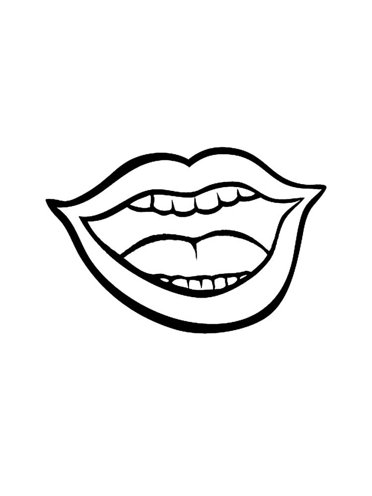 lips coloring page