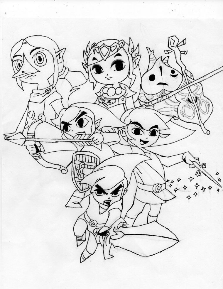 Loz Coloring Book Page | Coloriage Zelda, Coloriage Dbz à Disegni Da Colorare Manga Zelda Breath Of The