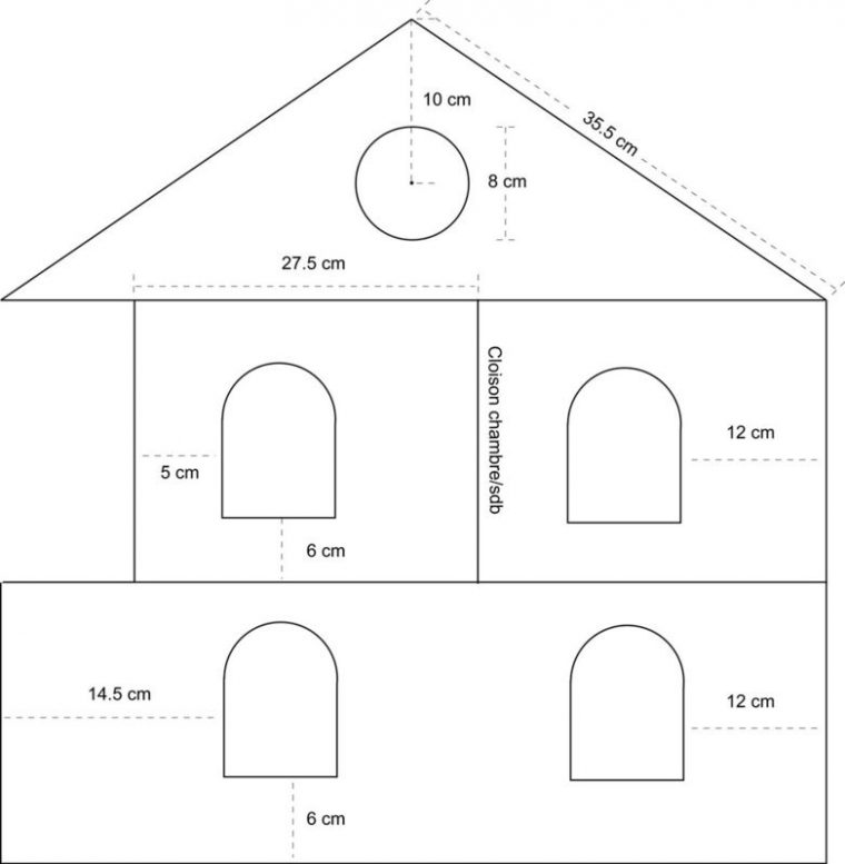 Ma Maison De Poupées – Meli Melo Deco avec Patron A4 Maison En Papier