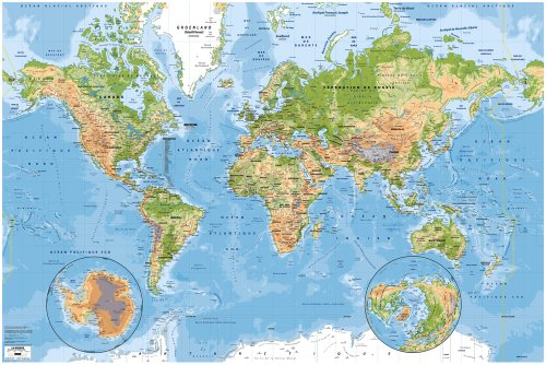 Mappemonde Plastifiée – Infini Photo concernant Carte Mappemonde Imprimer