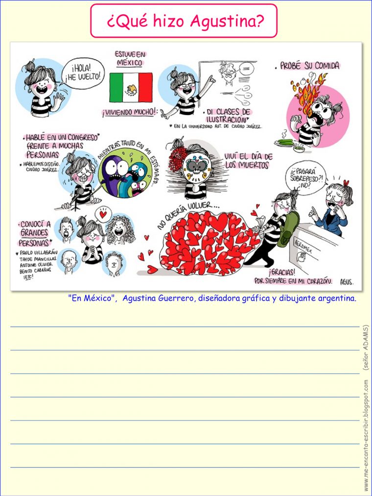 Me Encanta Escribir En Español: "En México" ¿Qué Hizo pour Me Encanta Escribir Espagnol