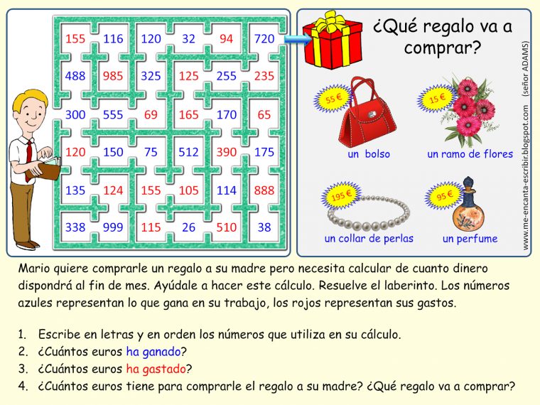 Me Encanta Escribir En Español: ¿Qué Regalo Va A Comprar à Me Encanta Escribir Espagnol