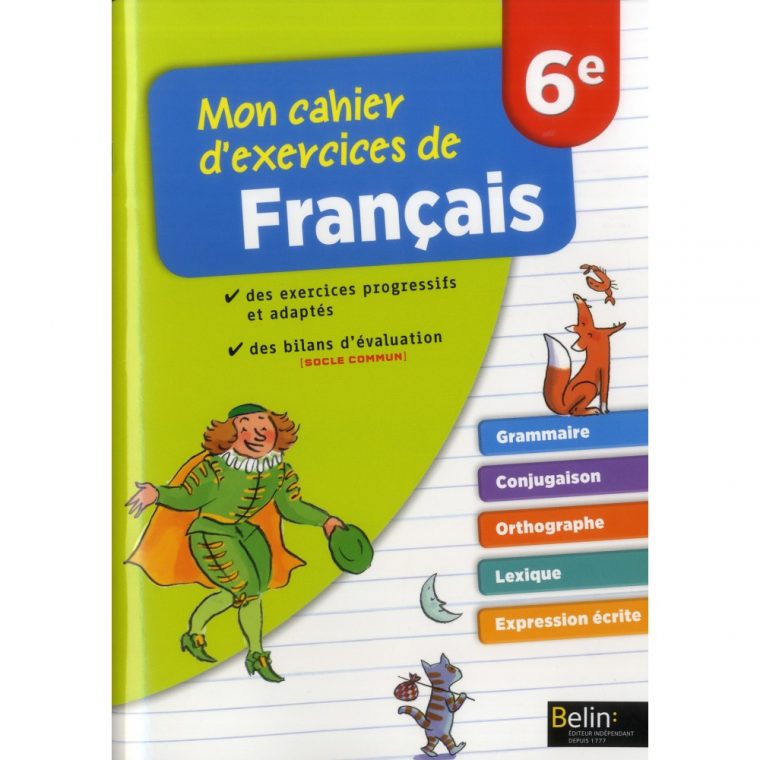 Mon Cahier D'Exercices De Français 6E – Scolaire Et destiné Cahier D&#039;Excercices De Maths Coloriage