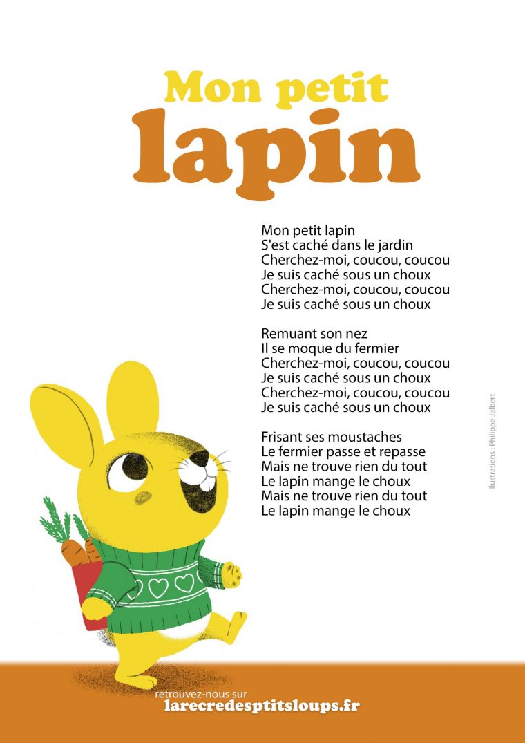 Mon Petit Lapin Paroles De La Comptine À Télécharger dedans Mon Petit Lapin Coloriage Jardin