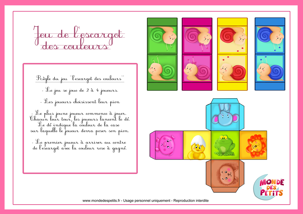 Monde Des Petits - Jeux De Société Dedans Jeux Pour pour Coloriage Pour Apprendrer Les Couleurs