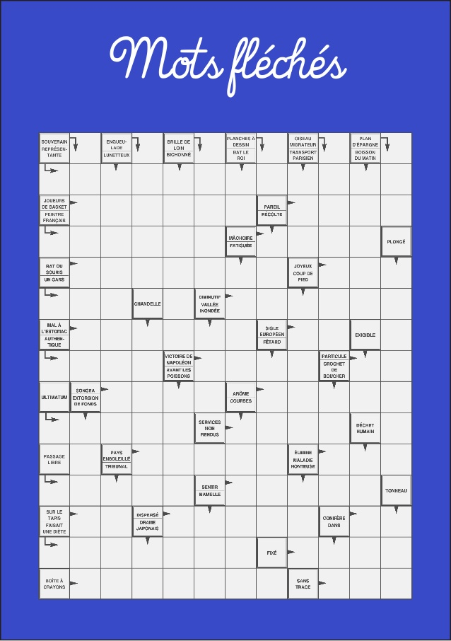 Mots Fleches  – Grille De Mots Fléchés dedans Mots Fleches Geants Force 1