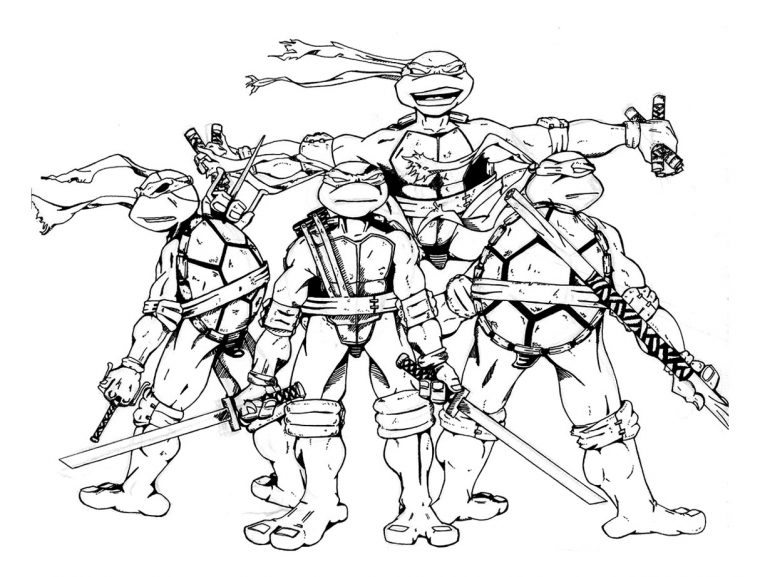 Ninja Turtles To Download For Free – Ninja Turtles Kids intérieur Camion Tortue Ninja A Colorier