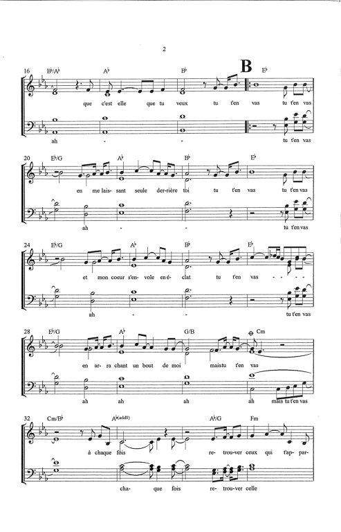 Partition De Musique, Éditeur De Partitions Pour Chorale à Paroles Et Musique De La Chanson Nga¢Y Vá»