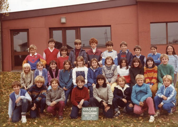 Photo De Classe 6Ème A De 1984, Collège Du Bas Chablais pour La Classe