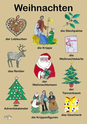 Pin By Joelle G. On Parler Allemand | Learn German serapportantà Noel Mot Croises Allemand