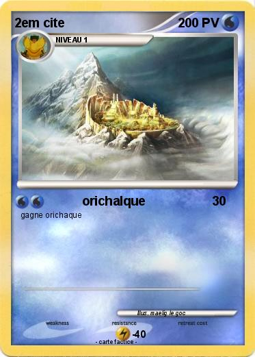 Pokémon 2Em Cite – Orichalque – Ma Carte Pokémon destiné Tchoupi Le Thug