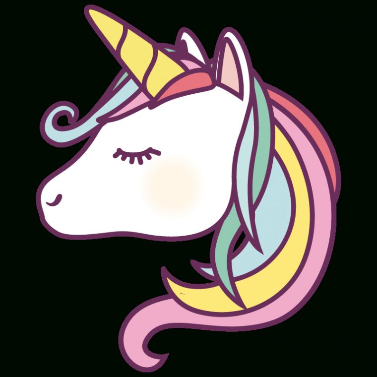 Sticker Autocollant Licorne De Profil – Lezebre.lu tout Dessin  De  Licorns