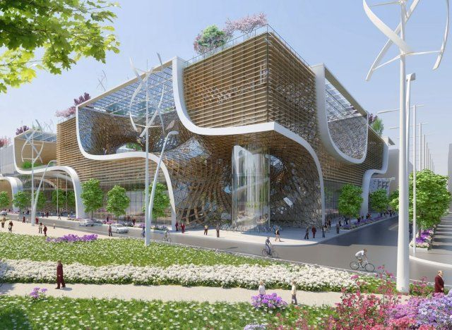 Voici À Quoi Ressemblerait Le Centre Commercial Du Futur dedans Dessin Maison Du Futur