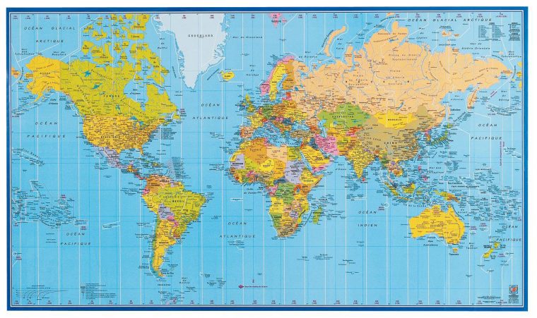 Vous Avez Cherché La Mappemonde – Voyages – Cartes serapportantà Carte Mappemonde Imprimer