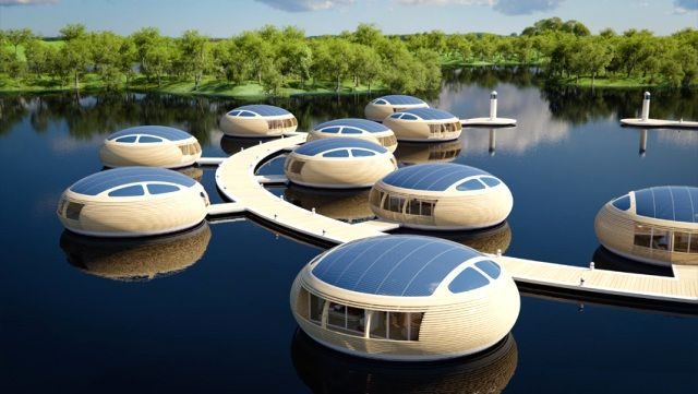 Waternest : Une Maison Flottante, Autonome Et Écologique dedans Dessin Maison Du Futur