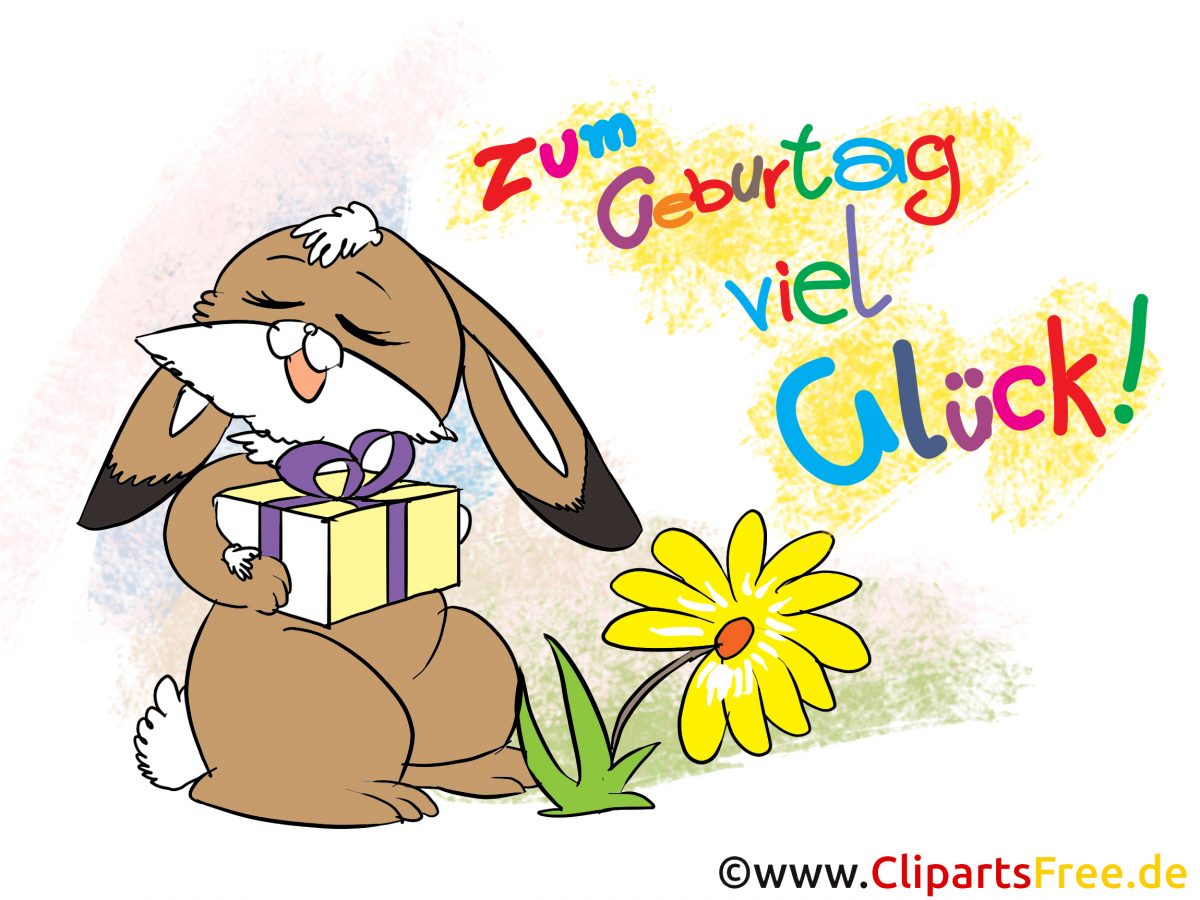 Zum Geburtstag Viel Glück - Clipart, Bild, Karte pour Zum Geburtstag