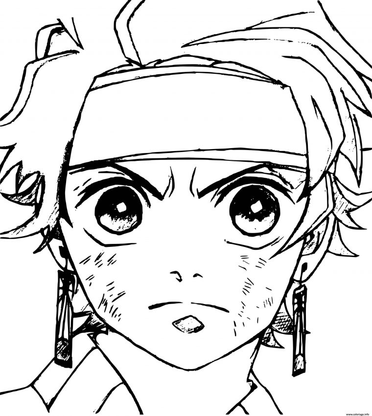 tanjiro coloring page