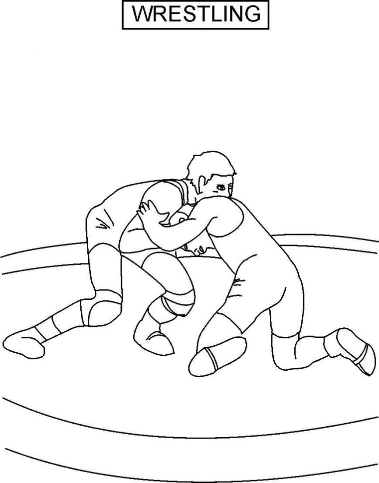 coloring pages wrestling