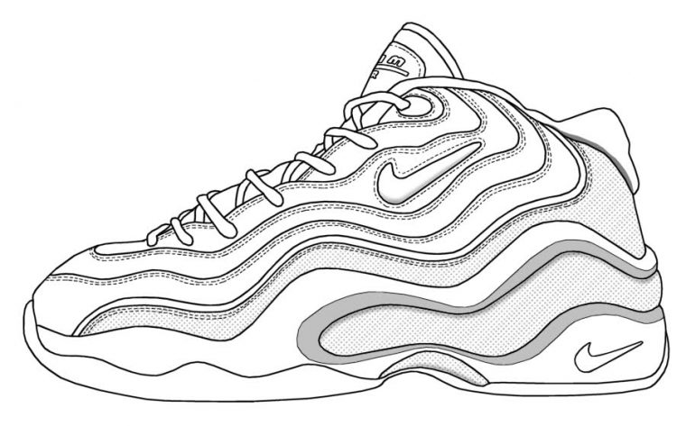 nike shoes coloring pages