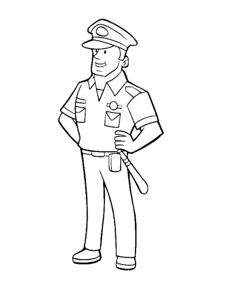 coloring pages police