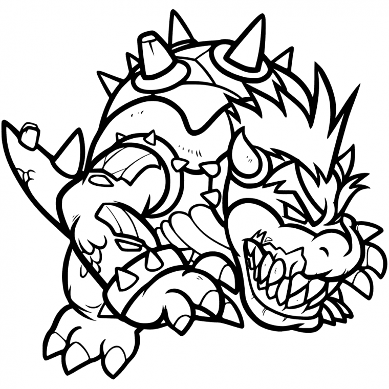 bowser coloring pages