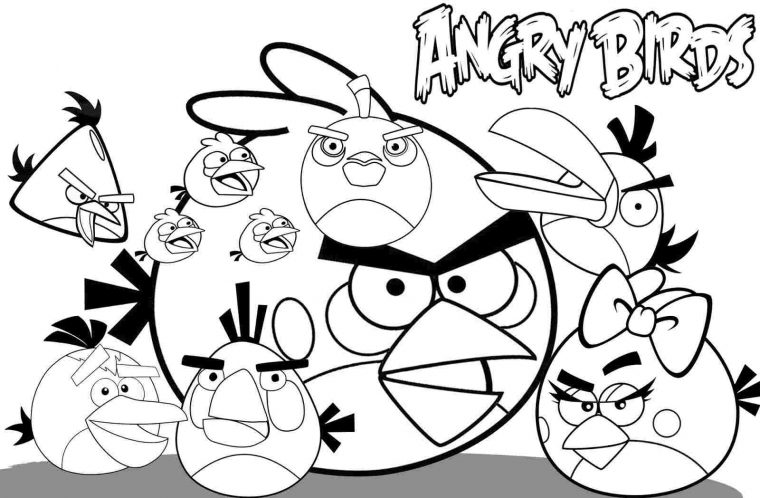 angry birds coloring pages