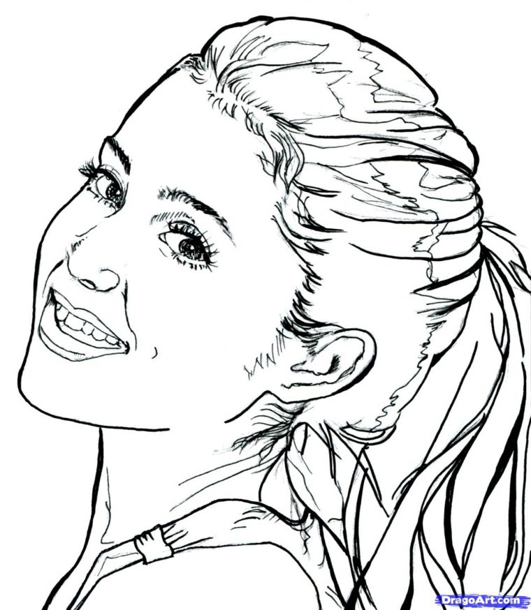 ariana grande coloring page