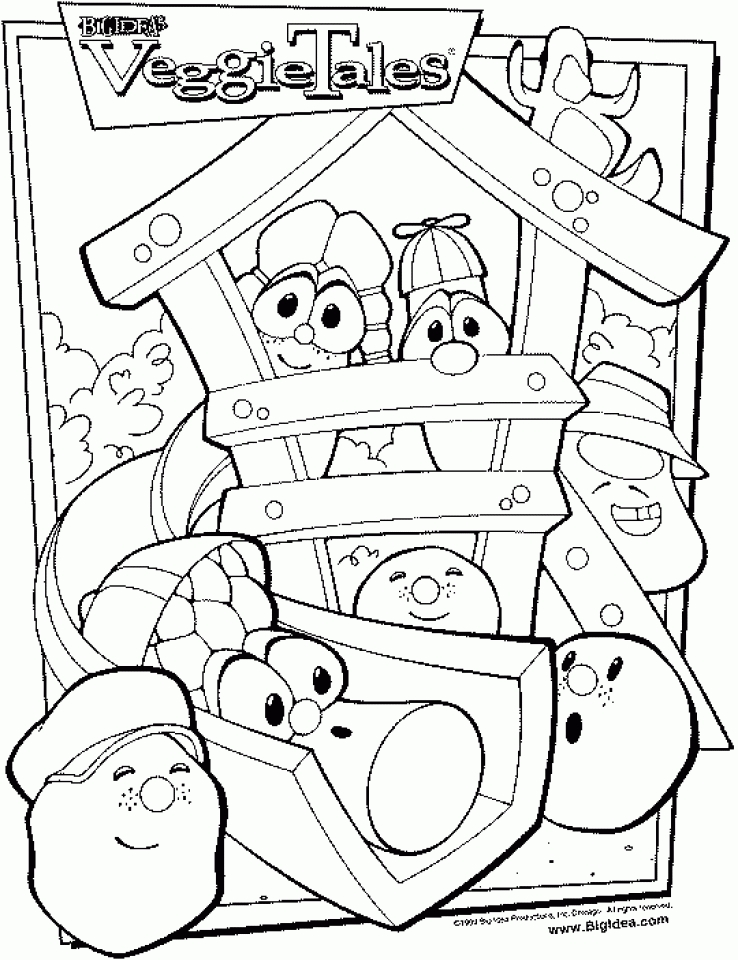 veggietales coloring pages