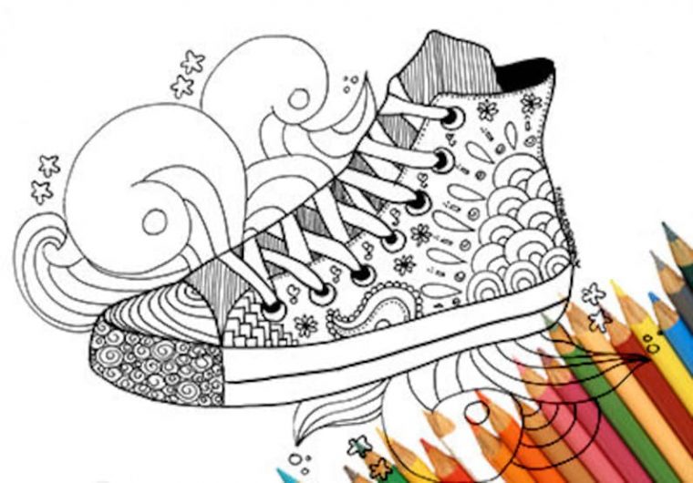 sneaker coloring pages