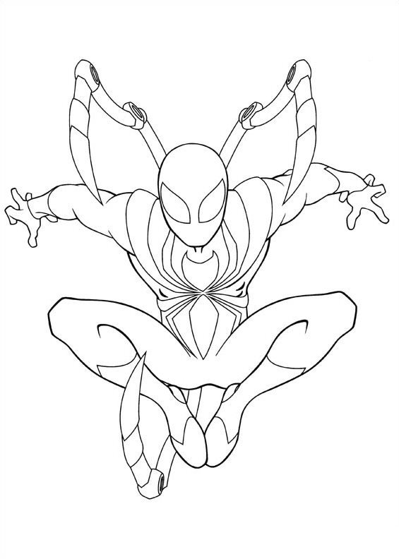 iron spider coloring pages