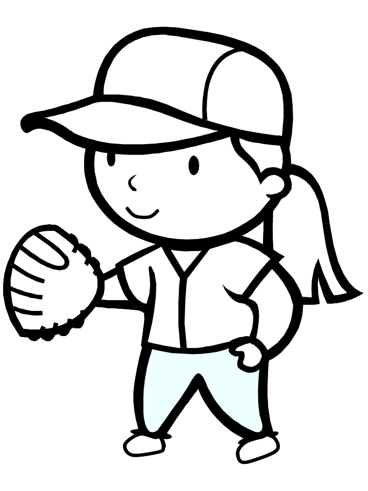 coloring pages softball