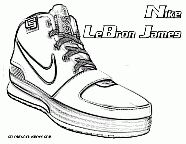 coloring pages of nike shoes