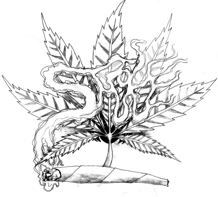 weed coloring pages