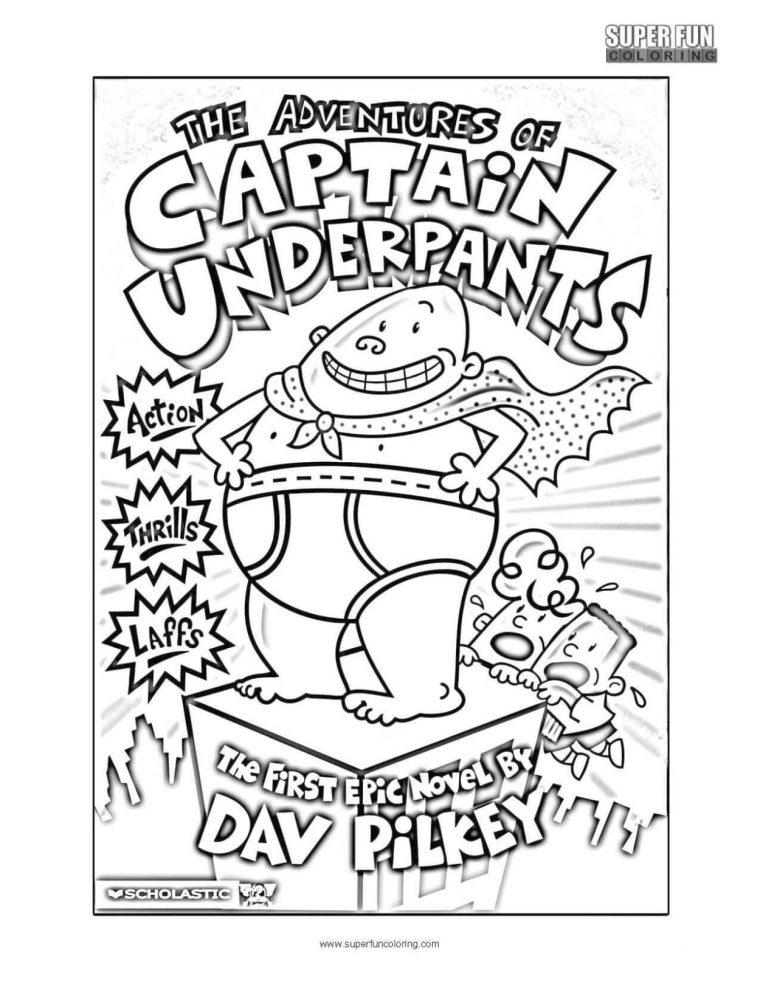 coloring pages of captain underpants