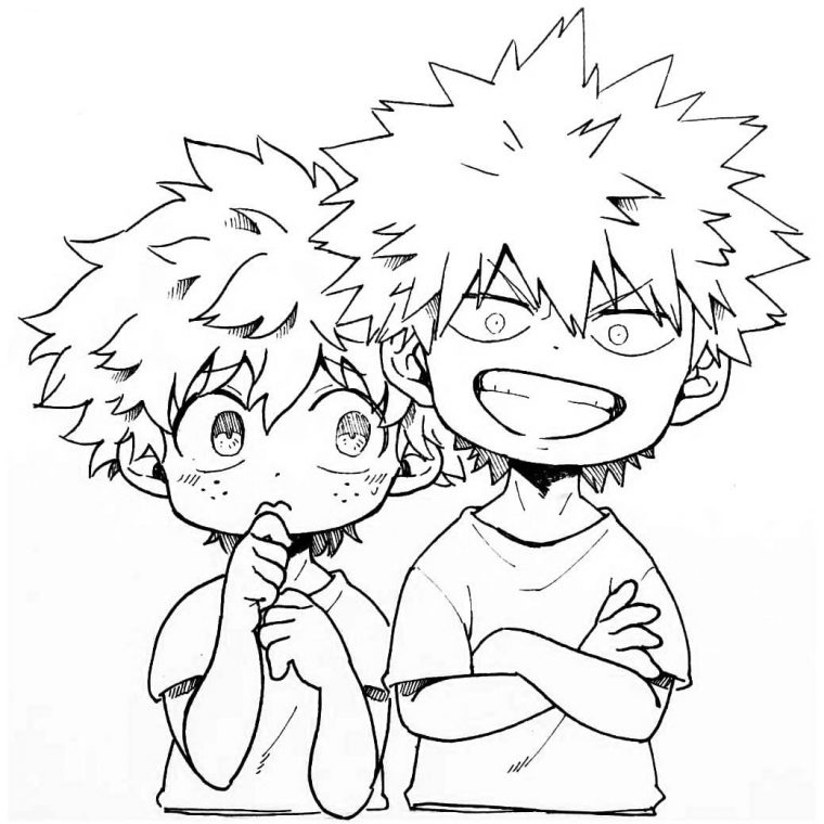 deku coloring pages