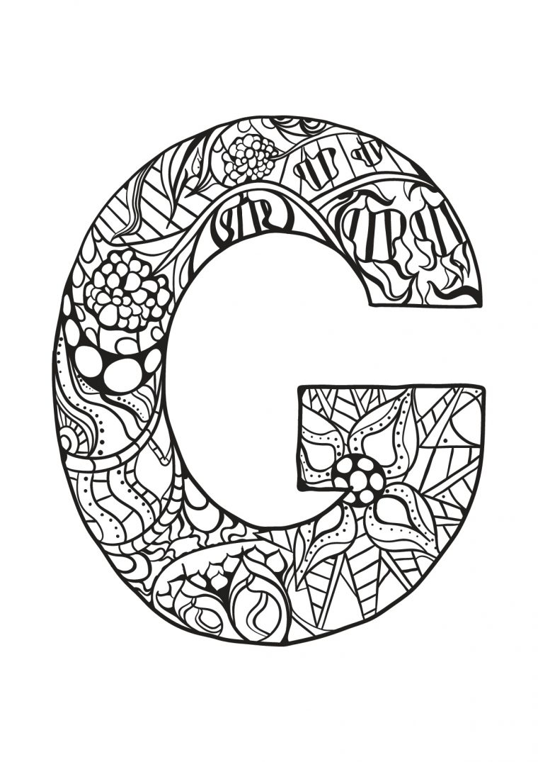 coloring pages letter g