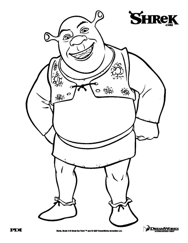 shrek coloring pages