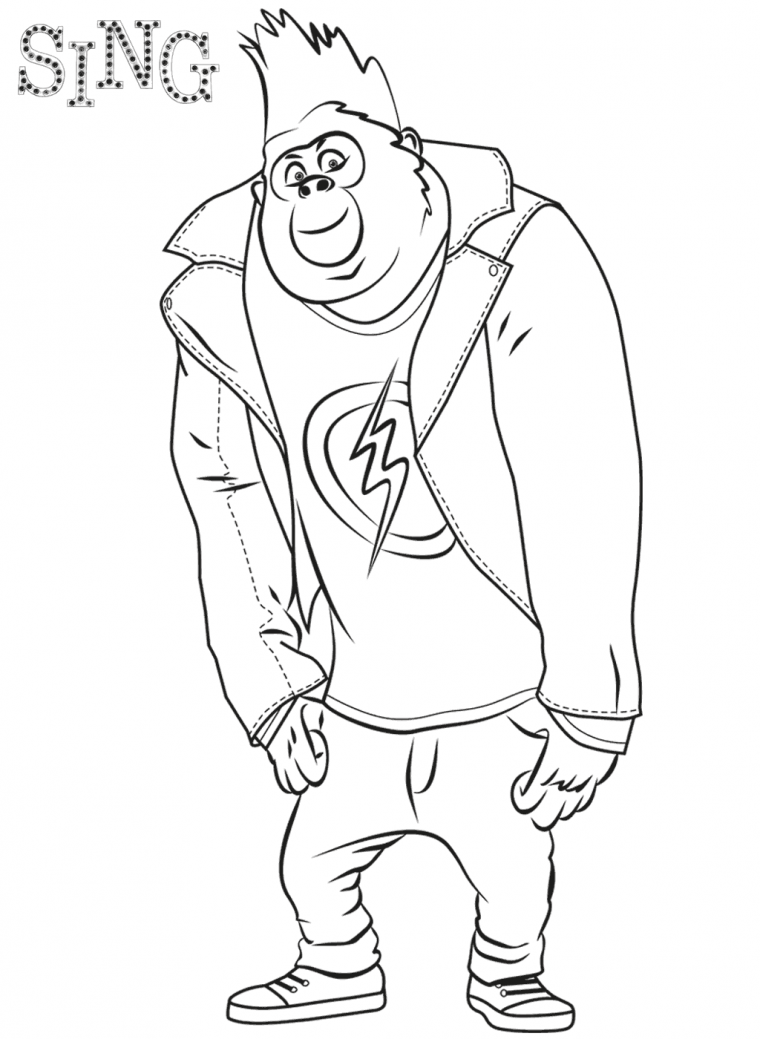 sing coloring page