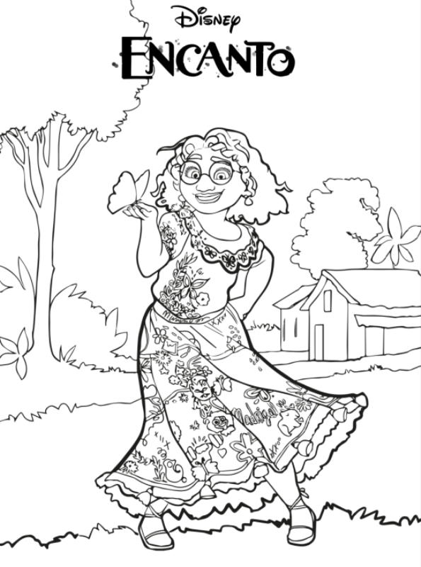 coloring pages encanto dolores