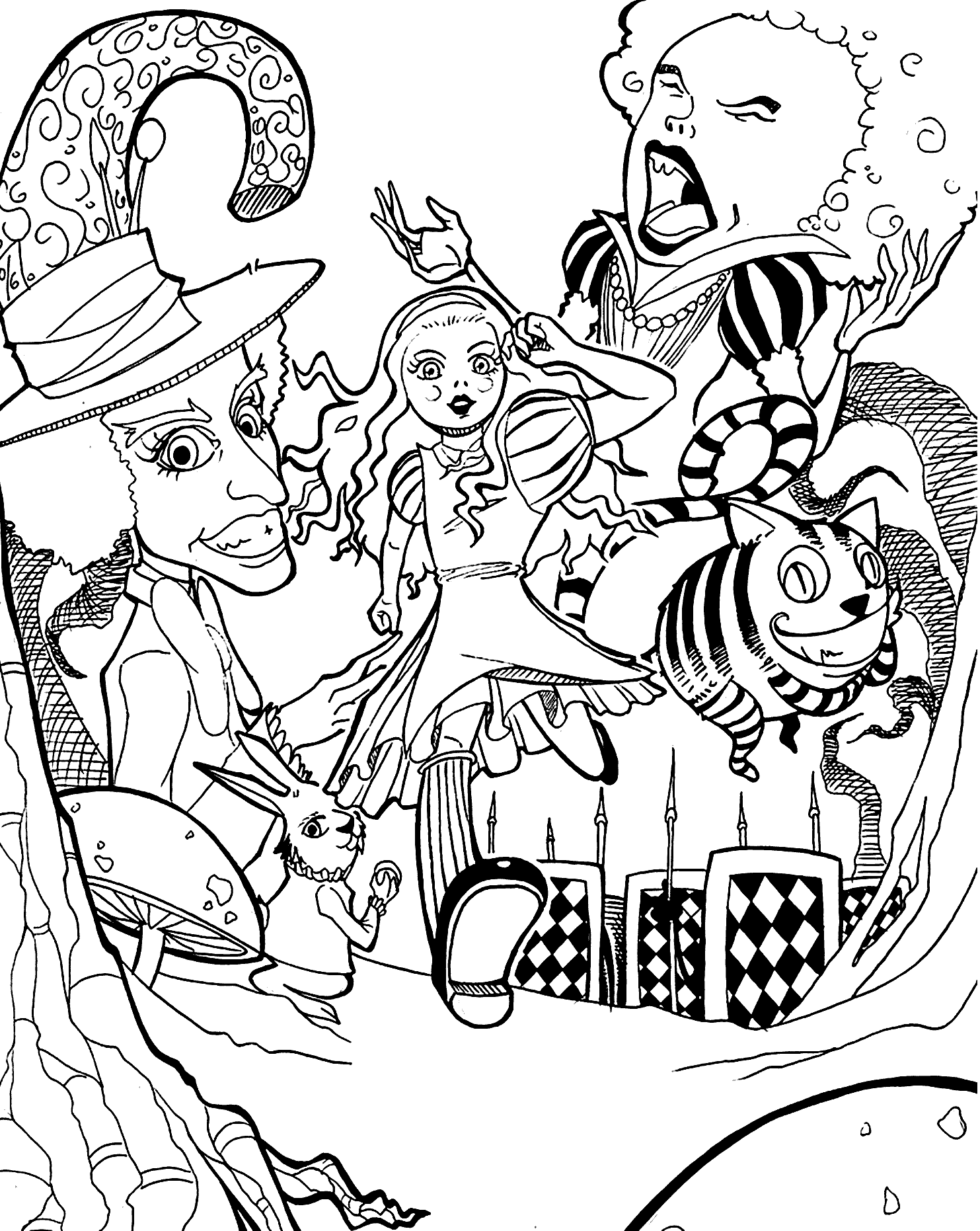 Alice coloring. Алиса в стране чудес раскраска. Разукрашку Алиса в стране чудес. Алиса в Зазеркалье раскраска. Алиса в Зазеркалье раскраска для детей.