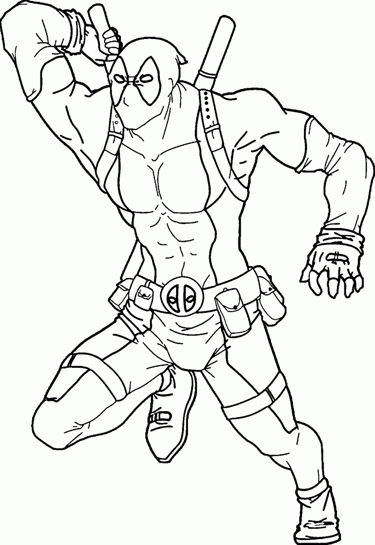 deadpool coloring page