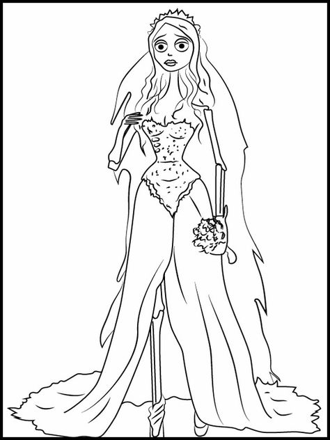 corpse bride coloring pages