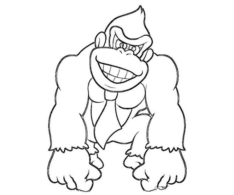 donkey kong coloring pages